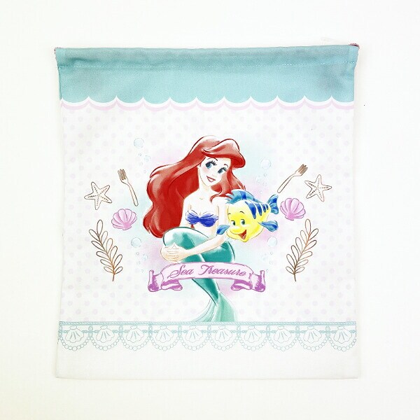 ディズニー プリンセス リトルマーメイド アリエル 巾着(大) アイボリー スクール キッズ Disney