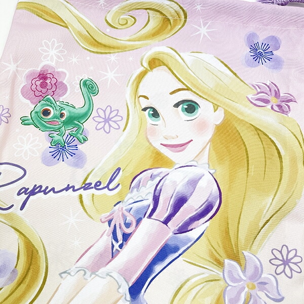 ディズニー プリンセス ラプンツェル 巾着(中) ラベンダー ランチ スクール Disney