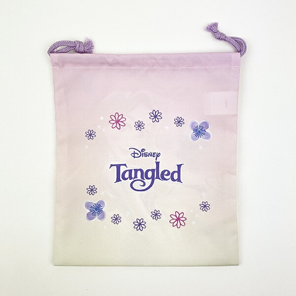 ディズニー プリンセス ラプンツェル 巾着(中) ラベンダー ランチ スクール Disney