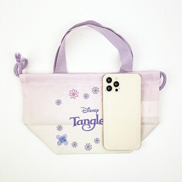 ディズニー ラプンツェル マチ付き巾着 ラベンダー ランチ Disney
