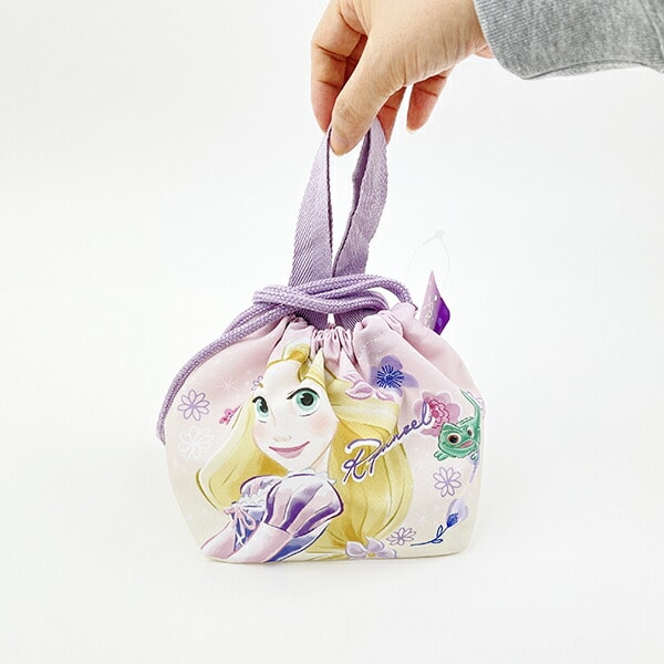 ディズニー ラプンツェル マチ付き巾着 ラベンダー ランチ Disney