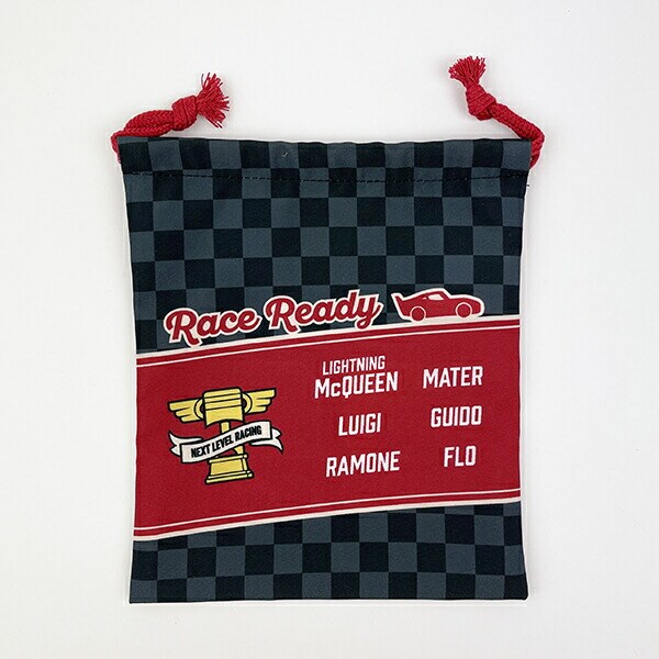 ディズニー カーズ 巾着(小) ブラック ランチ スクール Disney
