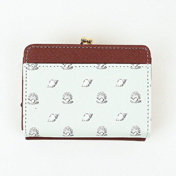 ディズニープリンセス アリエル 水彩タッチ柄三つ折りがま口財布 ミント Disney