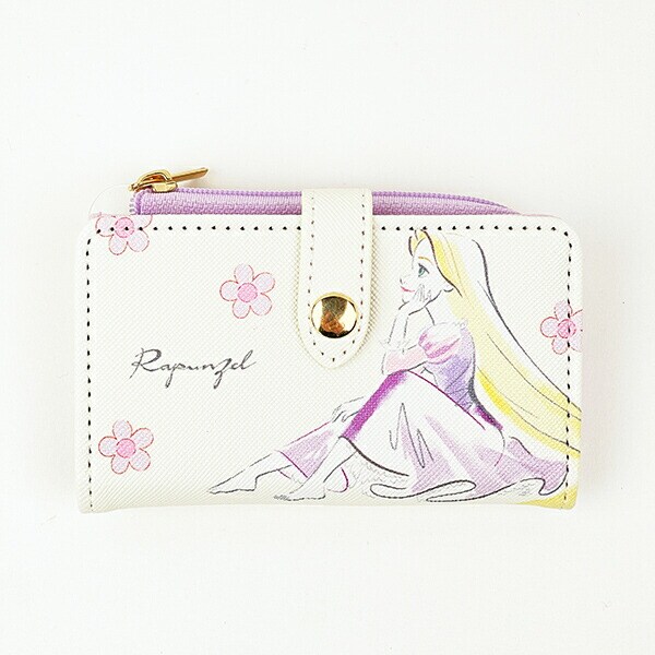 ディズニープリンセス ラプンツェル 水彩タッチ柄キーケース パープル Disney