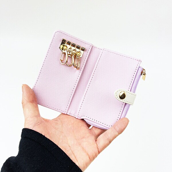 ディズニープリンセス ラプンツェル 水彩タッチ柄キーケース パープル Disney