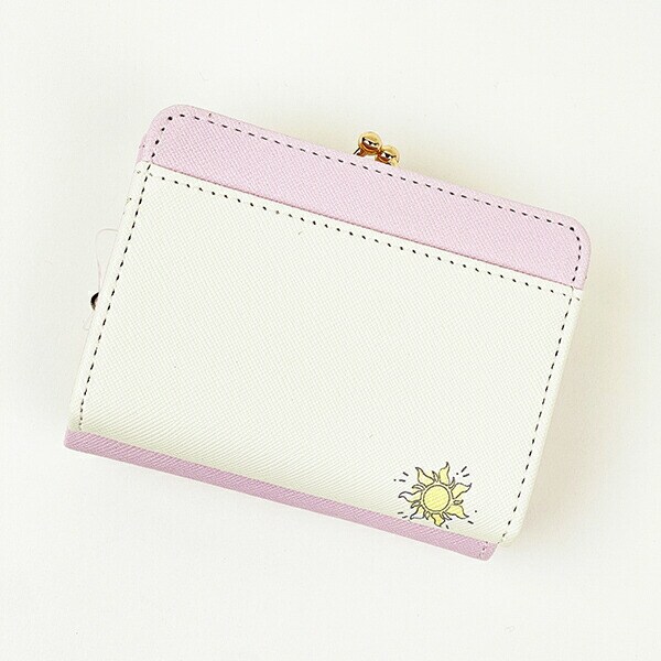 ディズニープリンセス ラプンツェル 水彩タッチ柄三つ折りがま口財布 パープル Disney