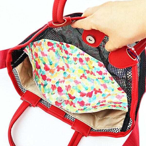 ムーミン リトルミイ Jocomomola メッシュ2WAYトートバッグ レッド MOOMIN