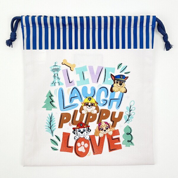 パウパトロール 巾着(中) アイボリー ランチ スクール パウパト