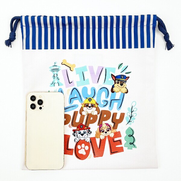 パウパトロール 巾着(中) アイボリー ランチ スクール パウパト