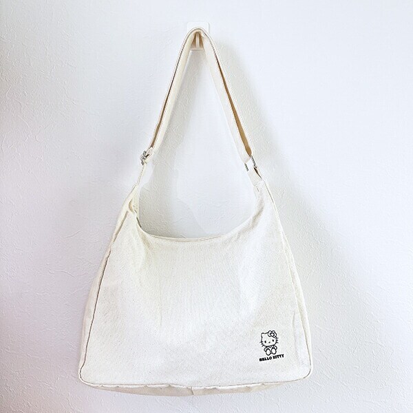 サンリオ ハローキティ 帆布ショルダーバッグ アイボリー Sanrio
