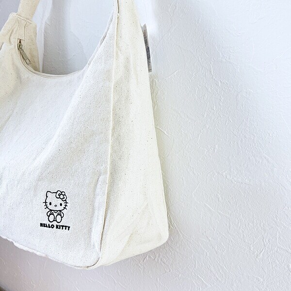 サンリオ ハローキティ 帆布ショルダーバッグ アイボリー Sanrio