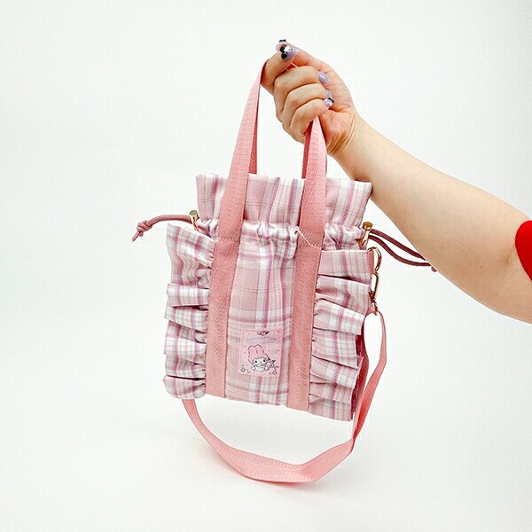 サンリオ マイメロディ フリル縦型ショルダーバッグ (ピンク) Sanrio