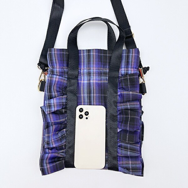 サンリオ クロミ フリル縦型ショルダーバッグ (パープル) Sanrio