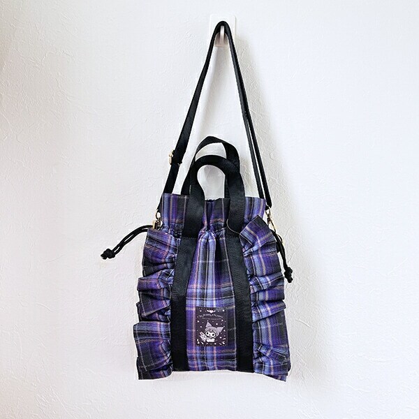 サンリオ クロミ フリル縦型ショルダーバッグ (パープル) Sanrio