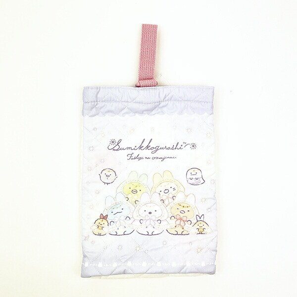 すみっコぐらし キルトシューズバッグ ラベンダー スクール キッズ すみっこ