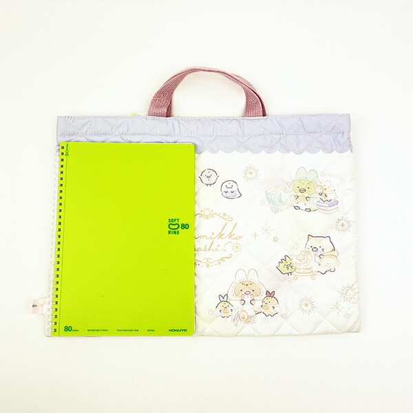 すみっコぐらし キルトチャームバッグ ラベンダー トートバッグ スクール キッズ すみっこ