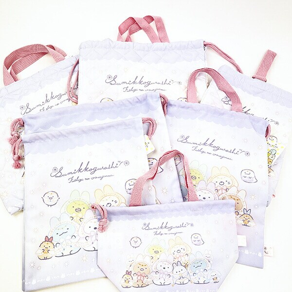 すみっコぐらし キルトチャームバッグ ラベンダー トートバッグ スクール キッズ すみっこ