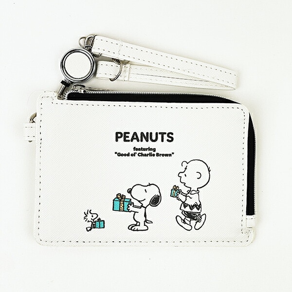 スヌーピー フラグメントケース オフホワイト 定期入れ カードケース SNOOPY