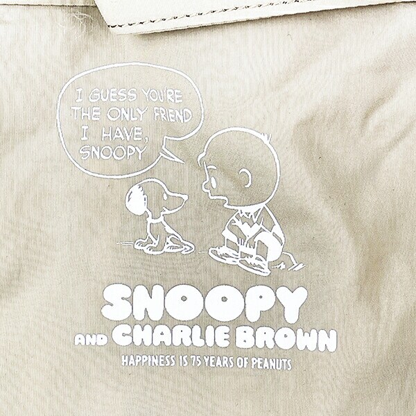スヌーピー マザーズショルダーバッグ ベージュ PEANUTS 75th SNOOPY