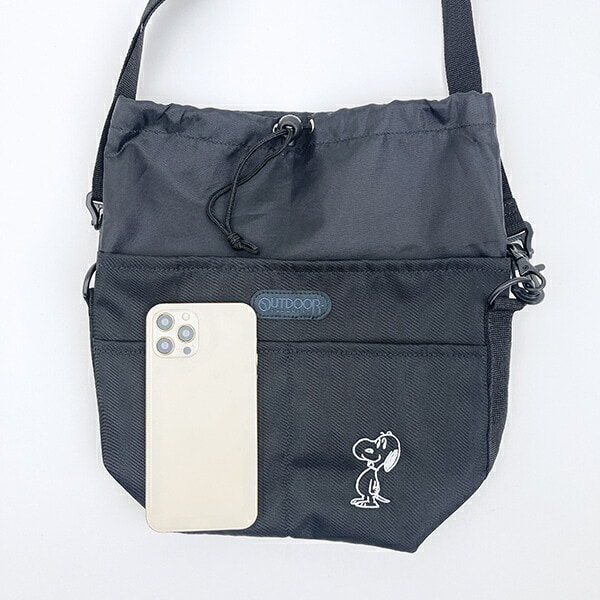 スヌーピー OUTDOOR PRODUCTS ショルダーバッグ ブラック