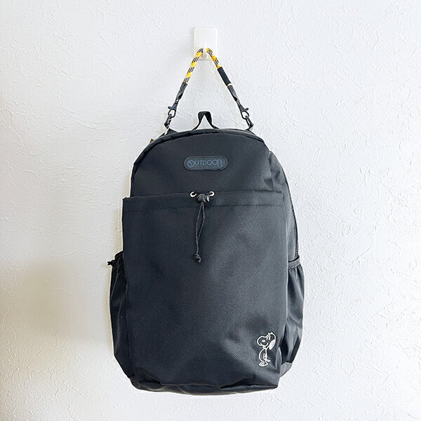 スヌーピー OUTDOOR PRODUCTS リュックサック ブラック バッグ