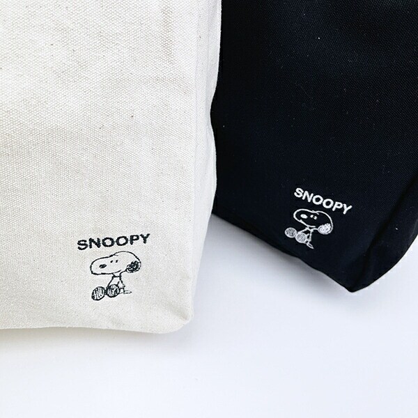 スヌーピー ショルダーバッグ 帆布 ブラック SNOOPY