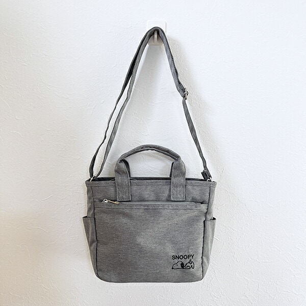 スヌーピー トートショルダーバッグ(S) グレー SNOOPY