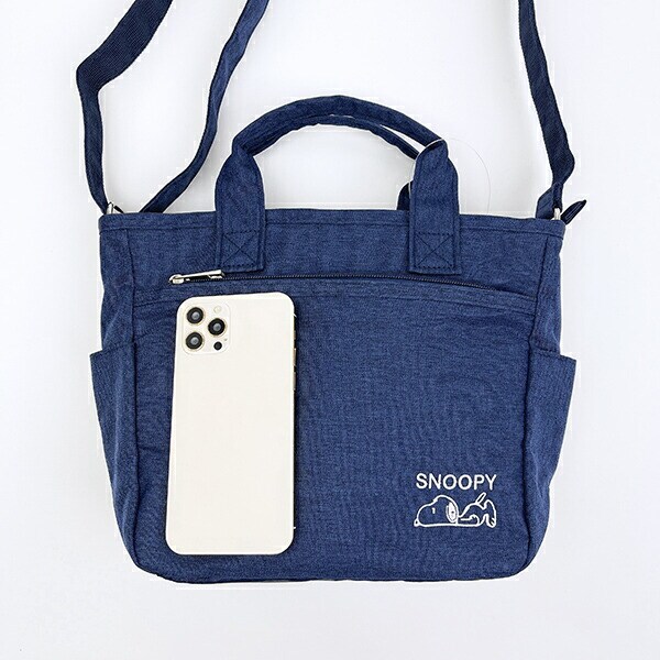 スヌーピー トートショルダーバッグ(S) ネイビー SNOOPY