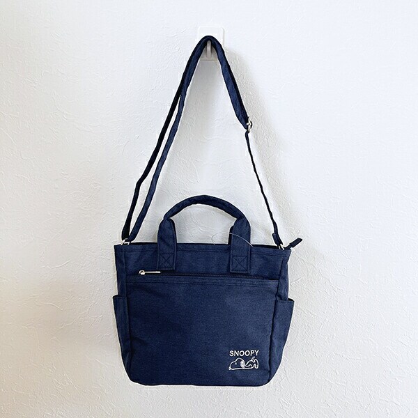 スヌーピー トートショルダーバッグ(S) ネイビー SNOOPY