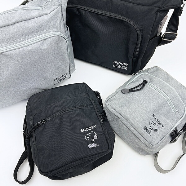 スヌーピー ショルダーバッグ(L) グレー SNOOPY