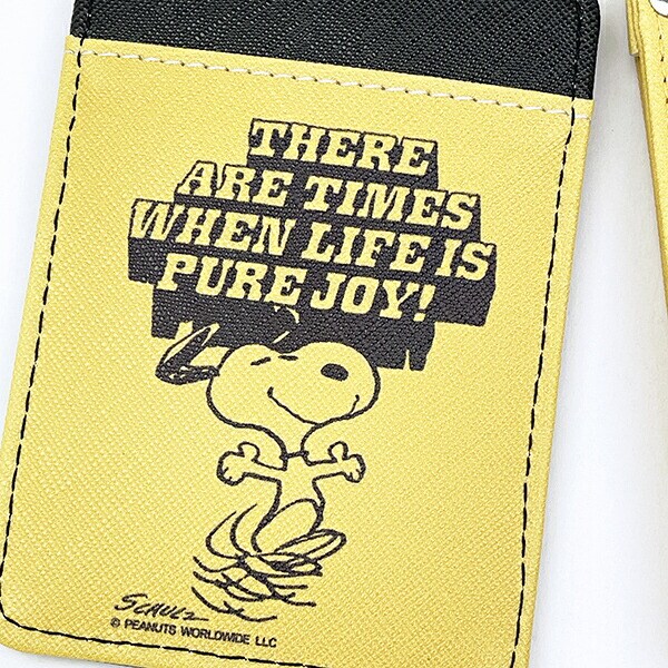 スヌーピー リール付きパスケース イエロー 定期入れ SNOOPY