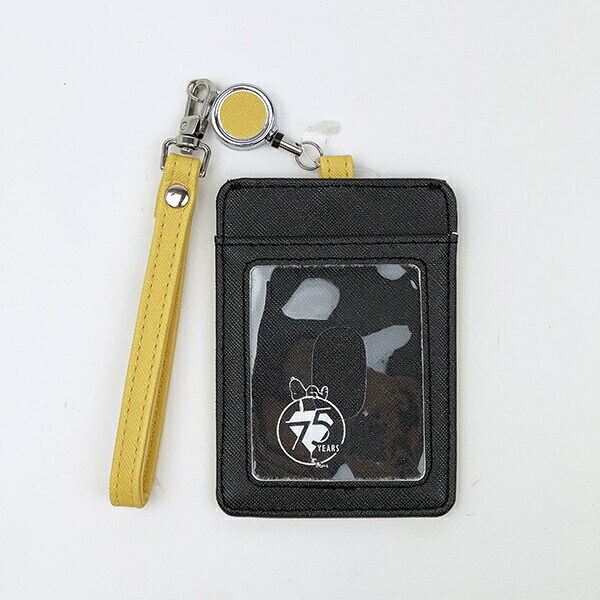 スヌーピー リール付きパスケース イエロー 定期入れ SNOOPY