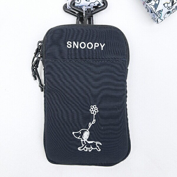 スヌーピー マルチショルダーバッグ ブラック PEANUTS 75th SNOOPY