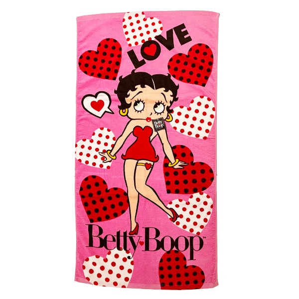 ベティー ブープ(Betty Boop) バスタオル (ピンク) ベティちゃん