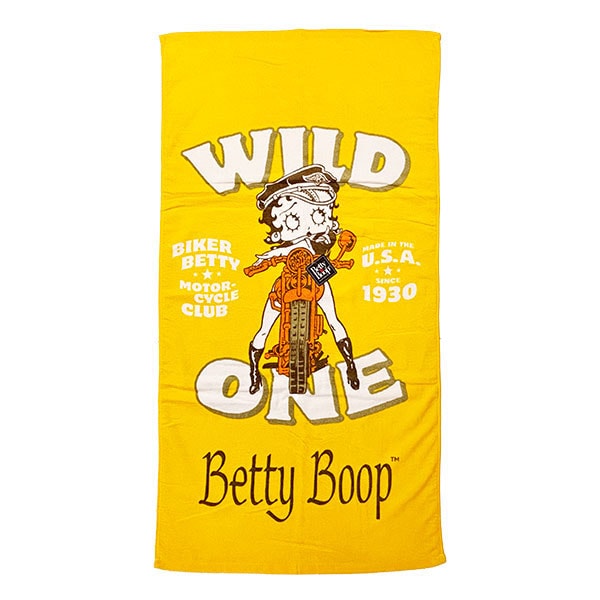 ベティー ブープ(Betty Boop) バスタオル (イエロー) ベティちゃん