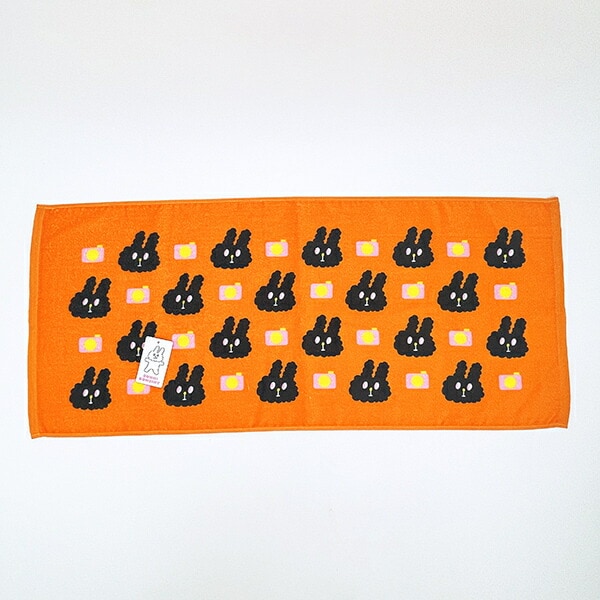 バニーコンビニ クロくんとカメラ フェイスタオル