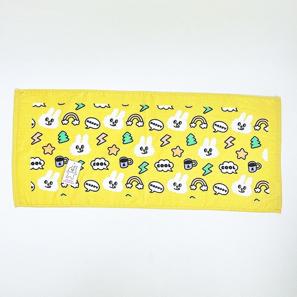 バニーコンビニ マヨくんと虹 フェイスタオル