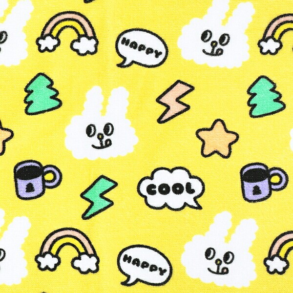 バニーコンビニ マヨくんと虹 フェイスタオル