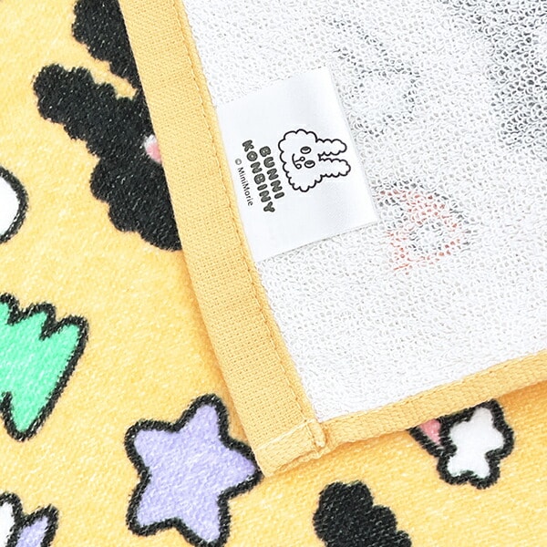 バニーコンビニ クロくんと目玉焼き フェイスタオル