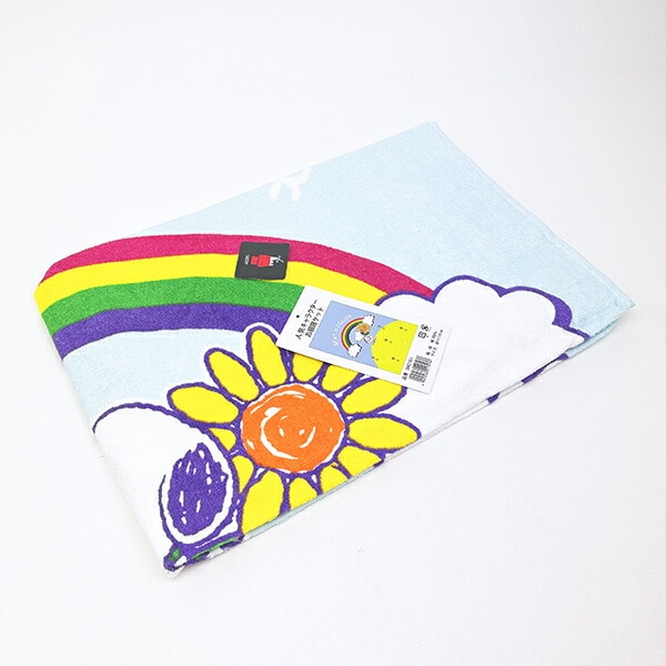 スヌーピー プリントお昼寝ケット (虹とひまわり) タオルケット 保育園 ベビー キッズ SNOOPY