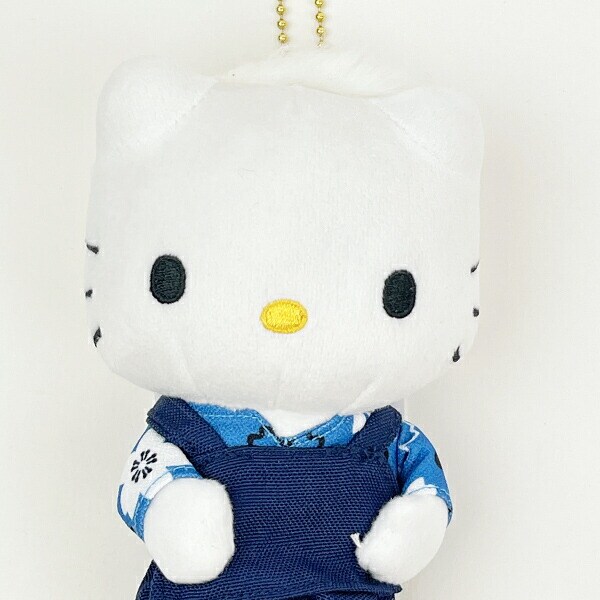 サンリオ ハローキティ ディアダニエル 車夫マスコット ぬいぐるみ キーホルダー ブルー