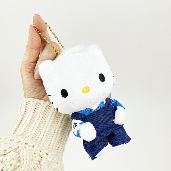 サンリオ ハローキティ ディアダニエル 車夫マスコット ぬいぐるみ キーホルダー ブルー