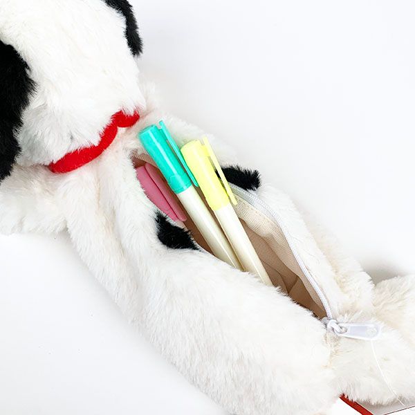 スヌーピー PEANUTS ロングポーチ SN ぬいぐるみ 小物入れ ホワイト