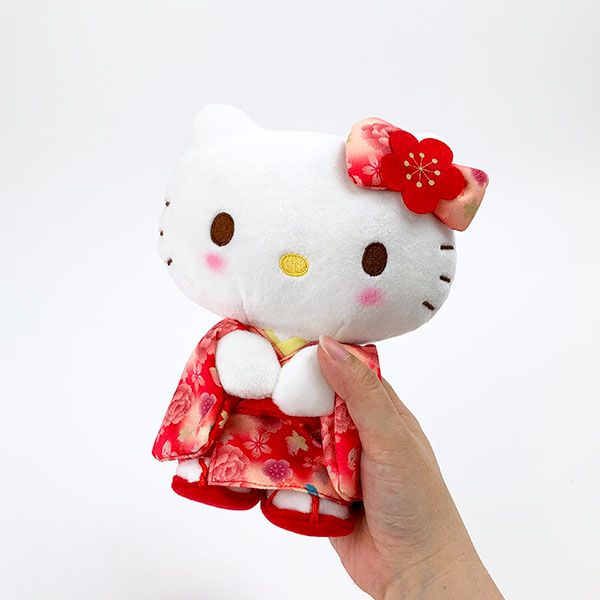 サンリオ ハローキティ ぬいぐるみ グラデ着物 立ち S  和風 インテリア キティちゃん