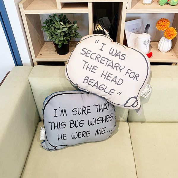 スヌーピー ダイアログ クッション ホワイト インテリア リラックス