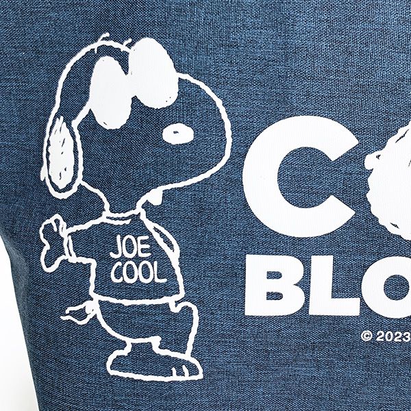 スヌーピー ファスナー ミニトート ネイビー バッグ ランチバッグ  ランチ 学校 オフィス