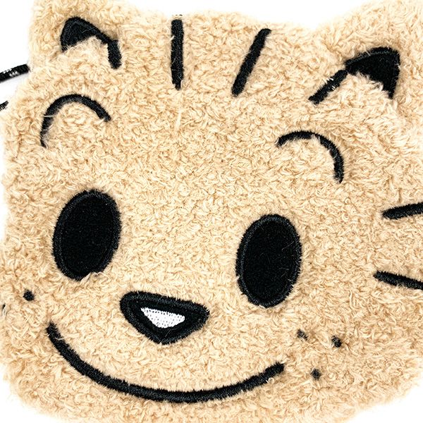 オサムグッズ フェイスポーチ キャット 小物入れ ベージュ