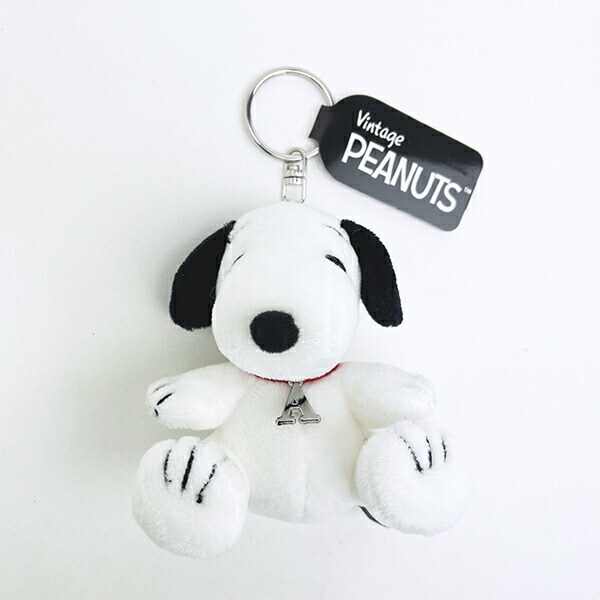 スヌーピー 『A』 座り イニシャルマスコット ぬいぐるみ SNOOPY