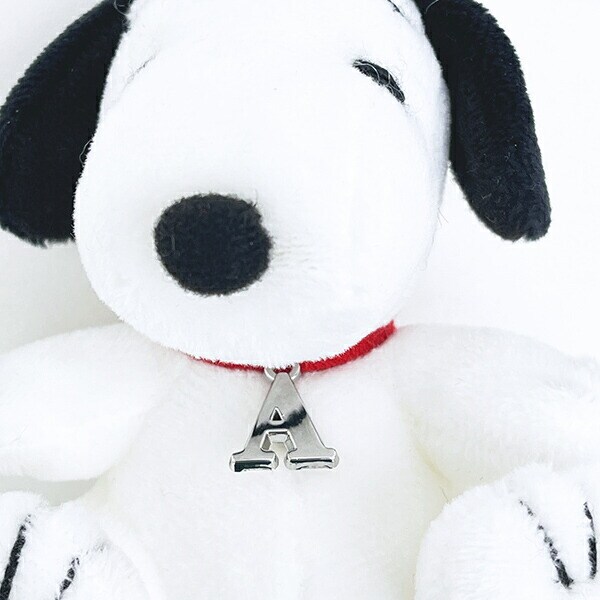 スヌーピー 『A』 座り イニシャルマスコット ぬいぐるみ SNOOPY