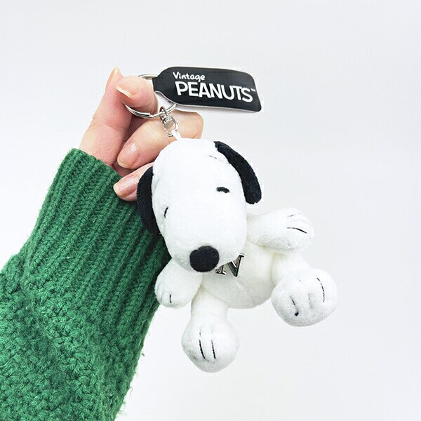 スヌーピー 『N』 座り イニシャルマスコット ぬいぐるみ SNOOPY